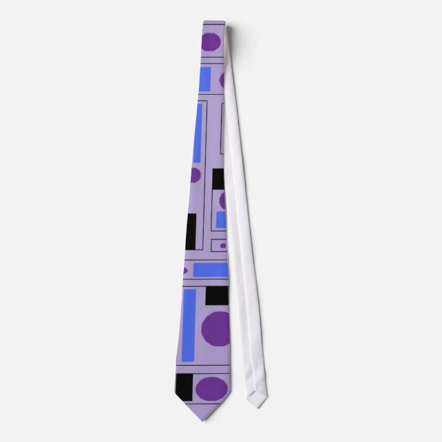 violette Krawatte mit Lila und Blau und Schwarzes (Vorderseite)