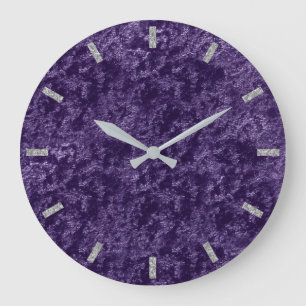 Violette lila silbernes große wanduhr