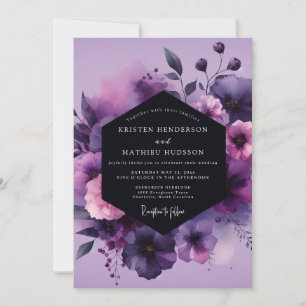 Violette Moody-Anemone-Hochzeit Einladung