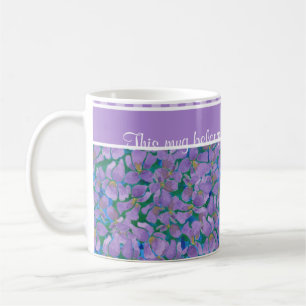 Violette Motif Mug de café blanc à personnaliser