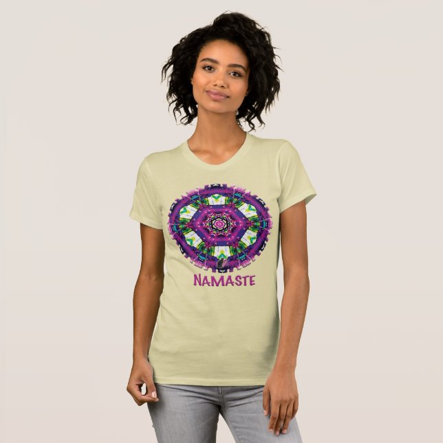 Violette Namaste Kaleidoscope T-Shirt (Devant entier)