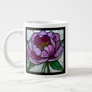 Violette Pfingstrose gefärbt  Jumbo-Tasse