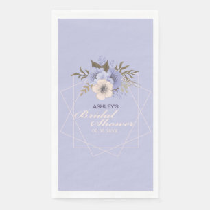Violette Pfirsich-Pastell-Geometrische Rosen Braut Serviette