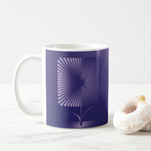 Violette quadratische Blume Kaffeetasse