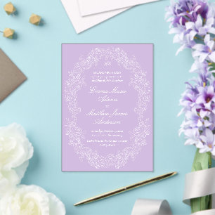 Violette Regency viktorianische antike klassische  Acryleinladungen