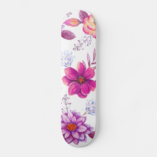 Violette Rose Skateboard (Vorderseite)