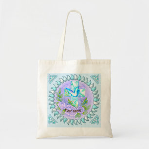 Violette Rosen Christliches Kreuz Tragetasche