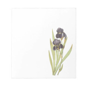 Violette Schwertlilienblumen Notizblock