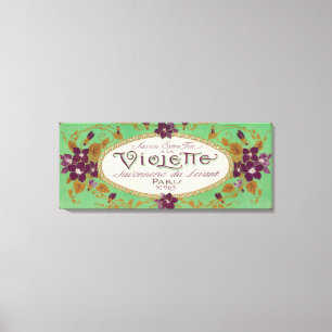 Violette Soap LabelParis, Frankreich Leinwanddruck