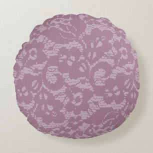 Violette Spitze Rundes Kissen