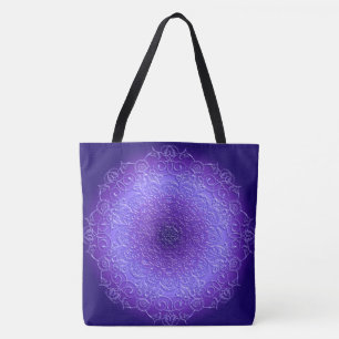 Violette Steigungs-Mandala Tasche