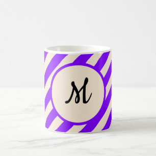 Violette Streifen Kaffeetasse
