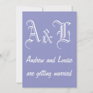 Violette Tulipe et Faire-part de mariage blanc