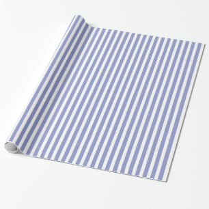Violette Tulpe und weißes Streifenmuster Geschenkpapier