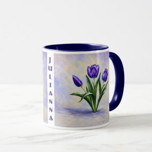 Violette Tulpen-Kombination Tasse