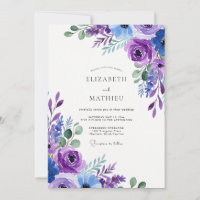 Violette verlockende Frühlingshochzeit