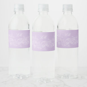 Violette viktorianische Monogramm-Hochzeit