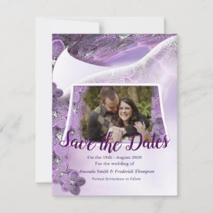 Violette violette Orchideen Schattierungen Save The Date