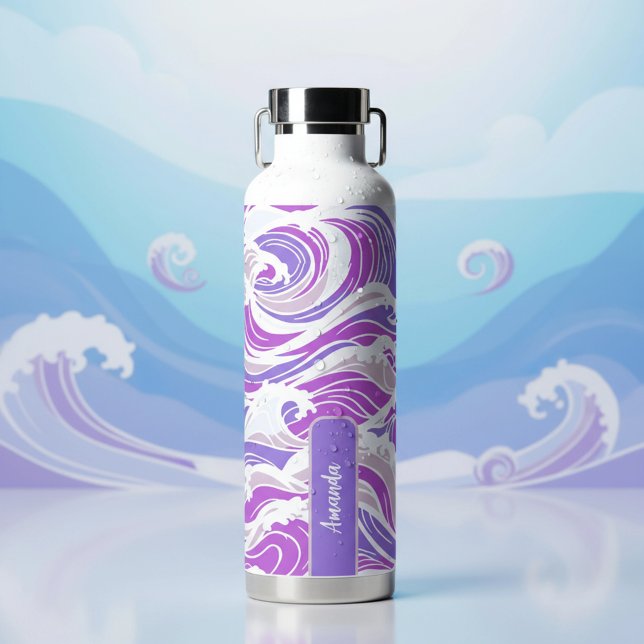 Violette Wellenmuster Trinkflasche (Von Creator hochgeladen)
