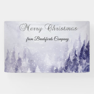 Violette Winterlandschaft Schnee Banner