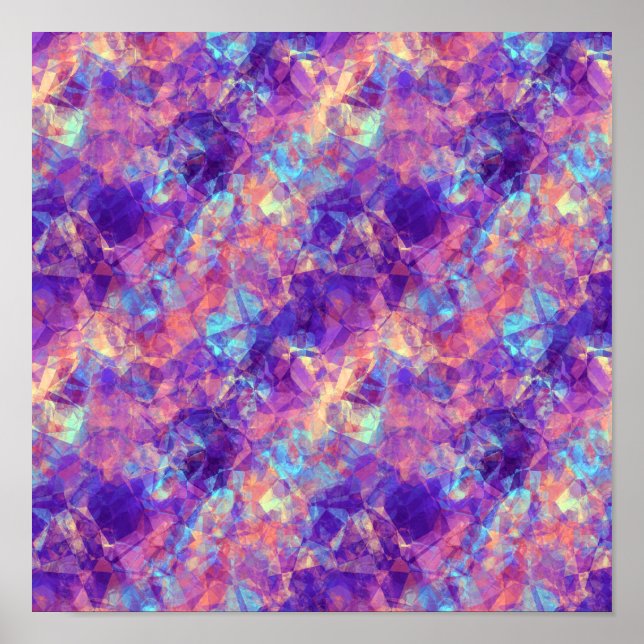 Violette zerknitterte Textur Poster (Vorne)