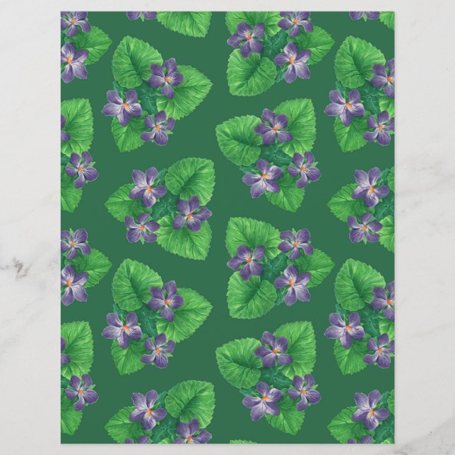 Violetten auf Smaragdgrün (Vorderseite)