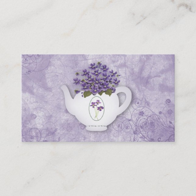 Violetten im Teekessel-Visitenkarte Visitenkarte (Vorderseite)