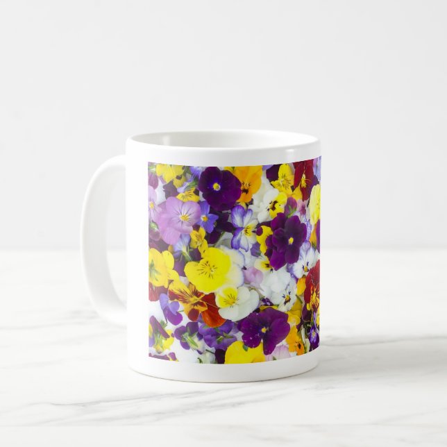 Violetten, Lavendel, Rose Thema Tasse (Vorderseite Links)