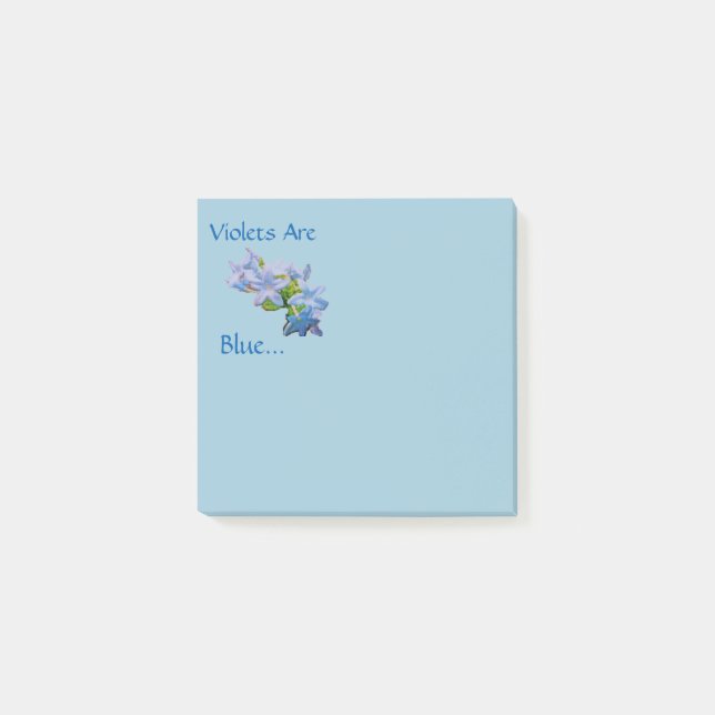 Violetten sind blau... Post-It Klebezettel (Vorderseite)