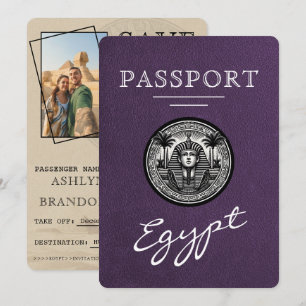 Violetter Ägypten Reisepass Hochzeit Termin bekann Save The Date