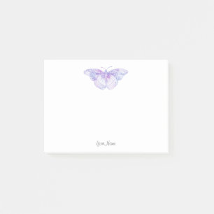 Violetter Aquarell-Schmetterling Post-it Klebezettel