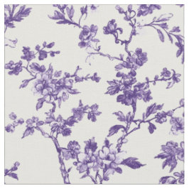 Violetter Blumen-Zweig-Toile Stoff