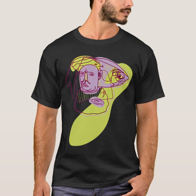 Violetter Fischmann T-Shirt (Vorderseite)