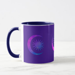 Violetter Indigo Purpur Mond & Sonne Zen-Schlafzim Tasse