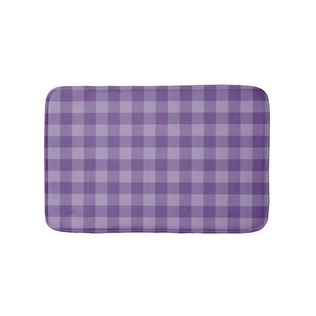 Violetter karierter Hintergrund Badematte (Vorderseite)
