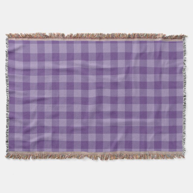 Violetter karierter Hintergrund Decke (Vorderseite)