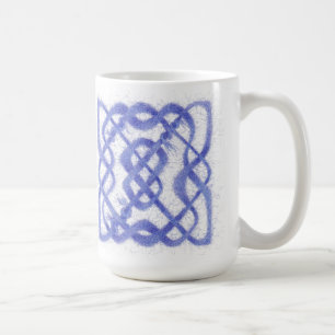 VIOLETTER KELTISCHER KNOTEN Hoher Weißer Becher Kaffeetasse