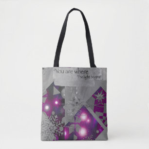 Violetter Kristall-Traum-Tragetasche Tasche