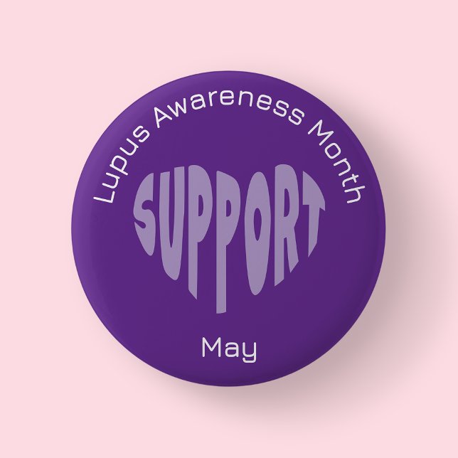 Violetter Lupus-Aufklärungsmonat-Button Button (Lupus Awareness Month)