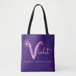 Violetter Name und Bedeutung der v-Monogrammtasche Tasche