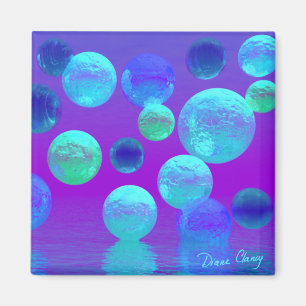 Violetter Nebel-- cyan-blaues und lila Licht Magnet