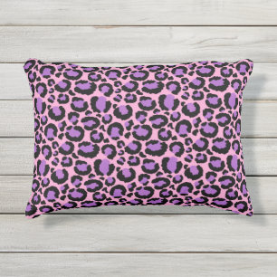 Violetter Rosa Gepard Leopard Muster Tierliebhaber Kissen Für Draußen