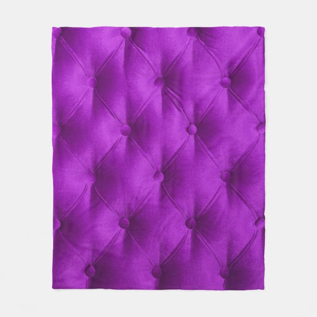 Violetter Samt-Capitone-Textilhintergrund,  Fleecedecke (Vorderseite)