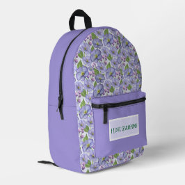 Violetter Stiefmütterchengarten Bedruckter Rucksack