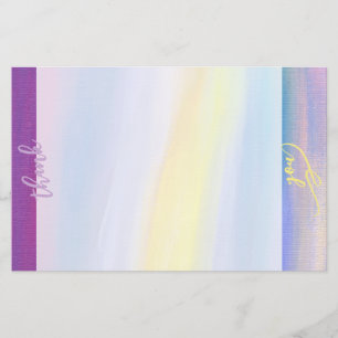 Violetter und goldener abstrakter Strahl Briefpapier