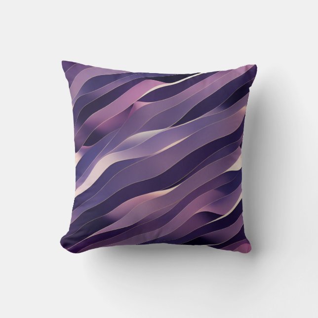 Violettes abstraktes Kunstkissen Kissen (Vorderseite)