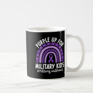 Violettes Band für militärische Kinder Regenbogen Kaffeetasse