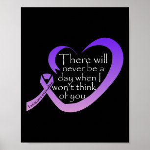 Violettes Band für Überdosierungsbewusstsein Poster