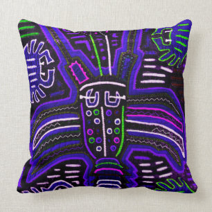Violettes et coussin de Mola de bleus
