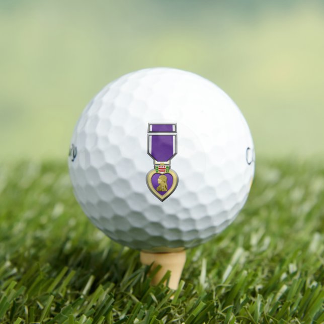 Violettes-Herz-Medaille Golfball (Insitu T-Shirt)